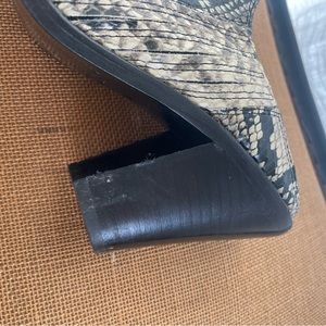 Snake Skin Mule Booties